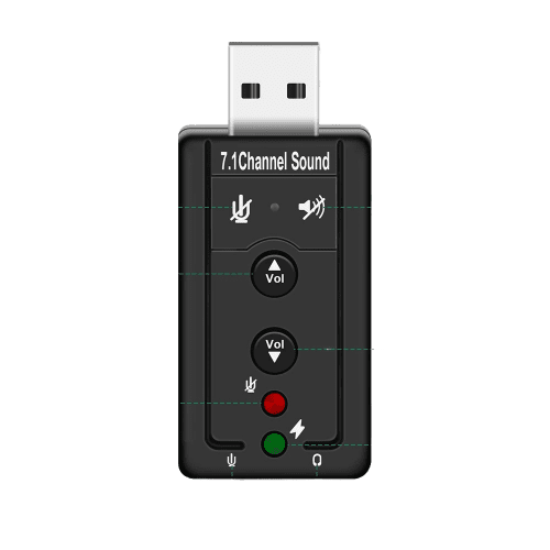 7.1 USB SOUND CARD HEADPHONES AUDIO ADAPTER