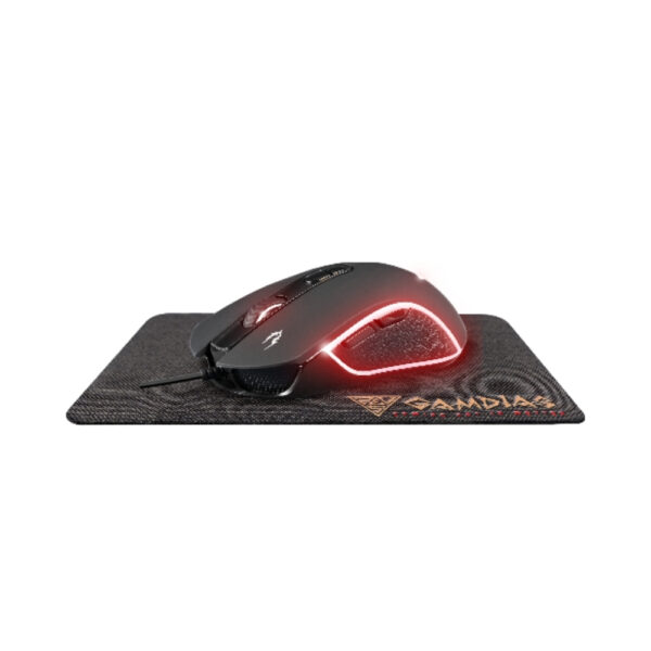 GAMDIAS ZEUS E3 OPTICAL GAMING MOUSE AND NYX E1 GAMING MOUSE MAT