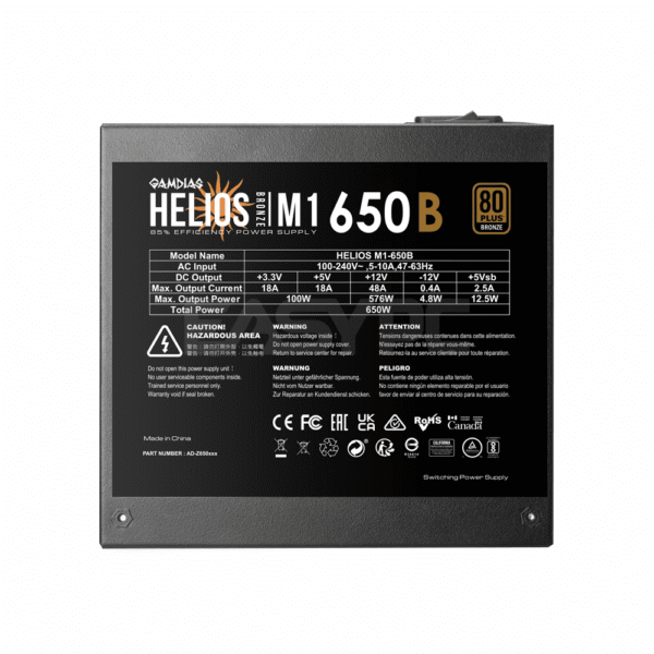 Gamdias M1 650B 650W 80 Plus Bronze Power Supply D 2048x.Png | Technodora Sri Lanka