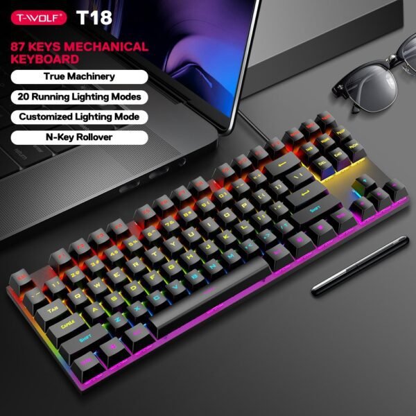 Keyboard Twolf T18 Black Chinh Hang 5026.Jpg | Technodora Sri Lanka